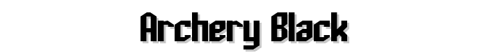 Archery Black font